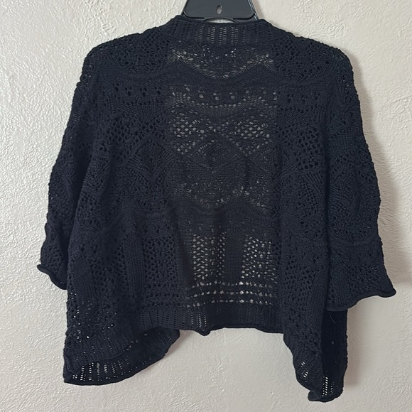 Women’s Plus Size JM Collection Knit Open Cardigan, Black - Picture 4 of 4